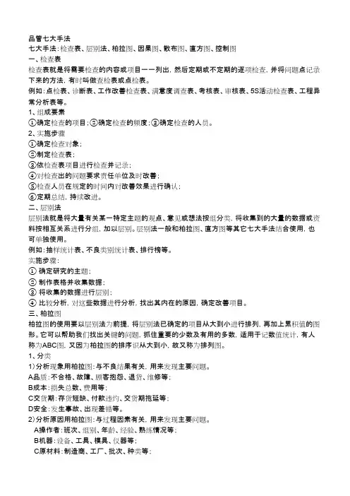 品管七大手法 八大原则