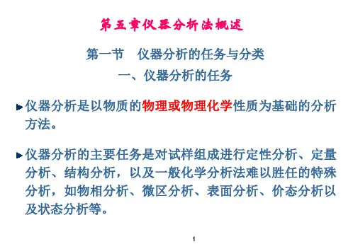 第五章  仪器分析法概述