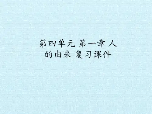 第一章+人的由来+复习课件2022--2023学年人教版生物七年级下册