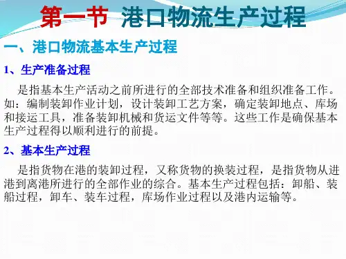 港口物流生产及统计指标体系课件