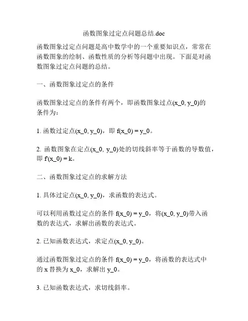 函数图象过定点问题总结