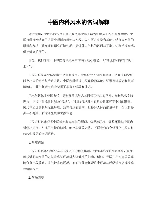 中医内科风水的名词解释