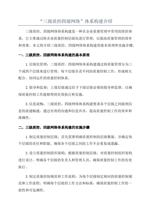 “三级质控四级网络”体系构建介绍