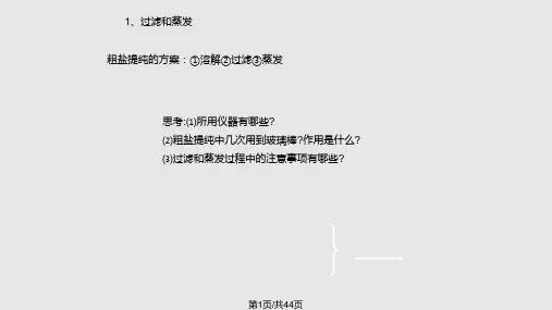 高一必修过滤和蒸发蒸馏和萃取PPT课件
