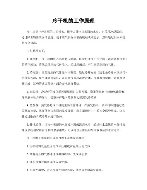 冷干机的工作原理