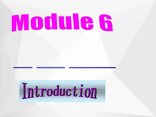 高中英语 Module6 Introduction课件 外研版选修6