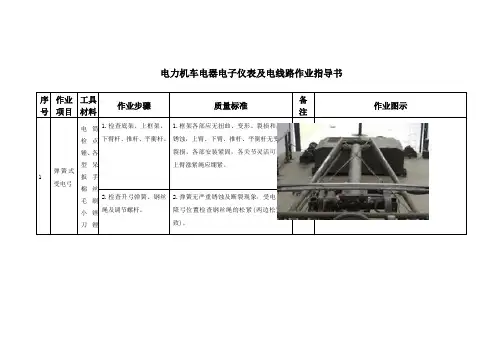 电力机车电器电子仪表及电线路作业指导书