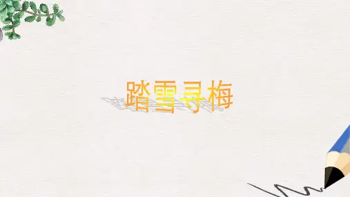 最新湘艺版小学五年级上册音乐课件：《踏雪寻梅》课件2