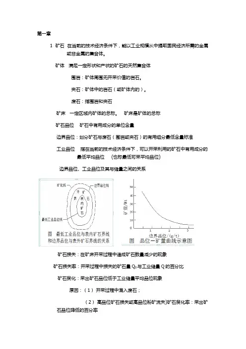 非煤开采知识点