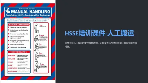 HSSE培训课件-人工搬运