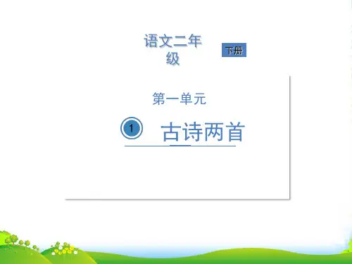 人教部编版二年级下册语文作业课件-第一单元1 古诗两首