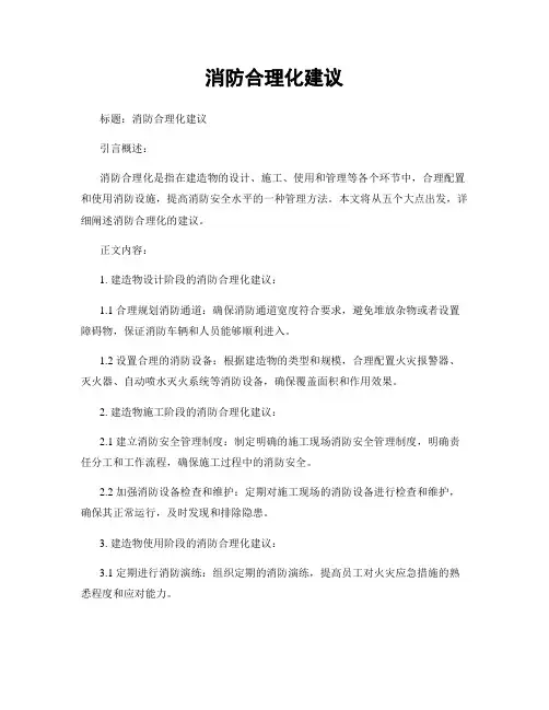 消防合理化建议