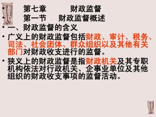 第七章 财政监督