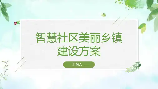 智慧社区 美丽乡镇建设方案PPT