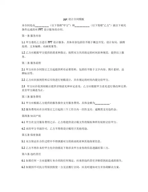 ppt设计合同模板