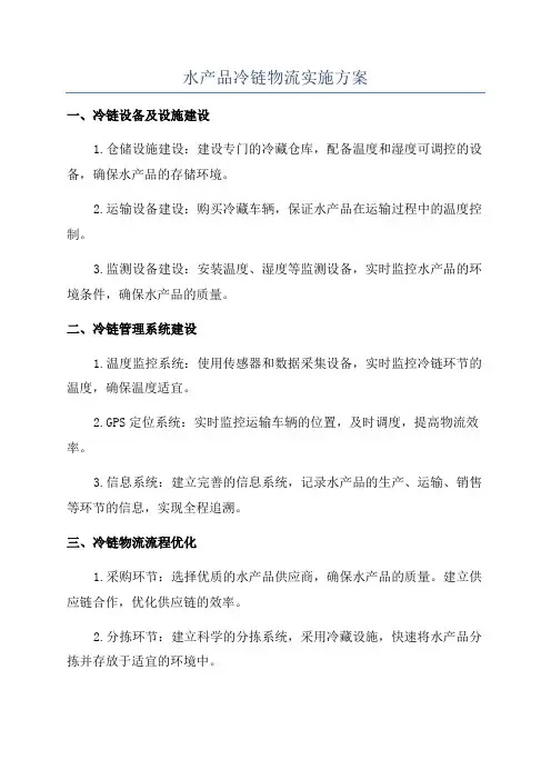 水产品冷链物流实施方案