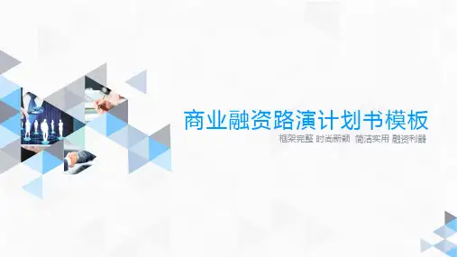 融资路演商业计划书PPT