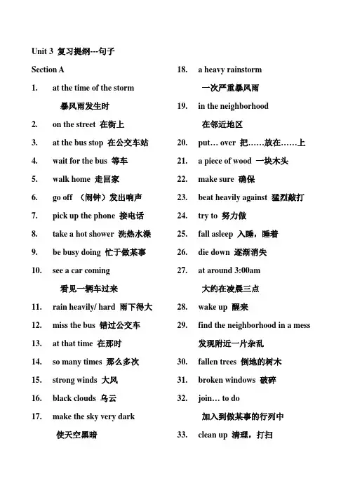 八上 Unit3  what were you doing