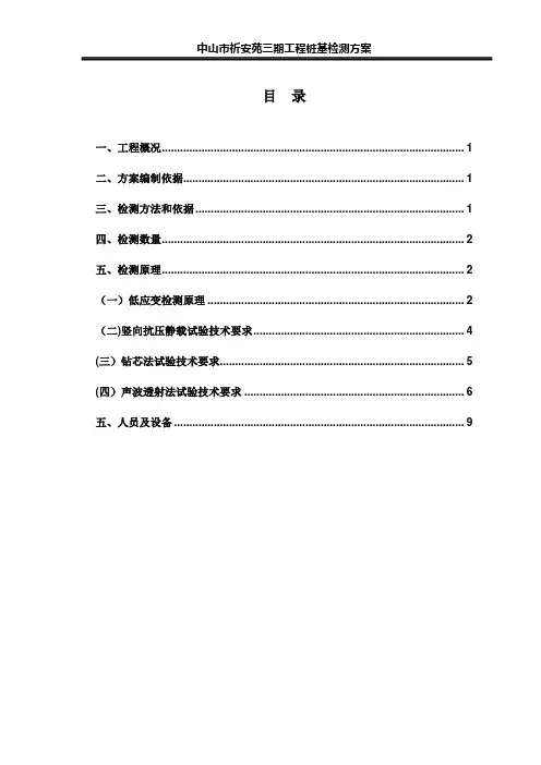 桩基检测方案【范本模板】