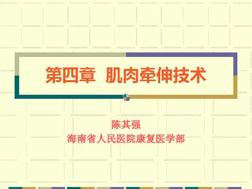 物理治疗之肌肉牵伸技术