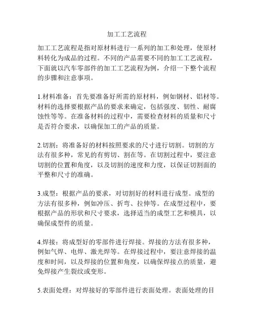 加工工艺流程