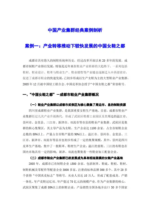 中国产业集群经典案例剖析