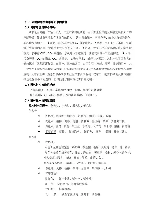 园林树木学