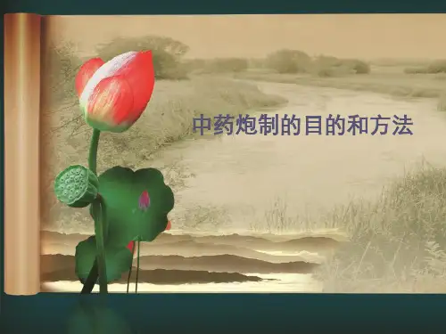 中药炮制的目的