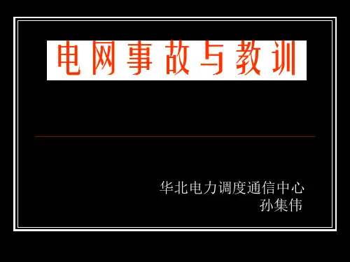 电网事故与教训
