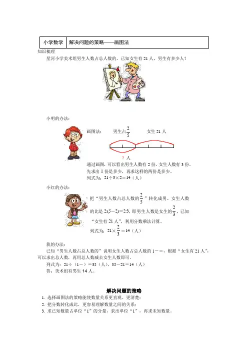 六年级数学下册知识讲义-3 解决问题的策略——画图法-苏教版
