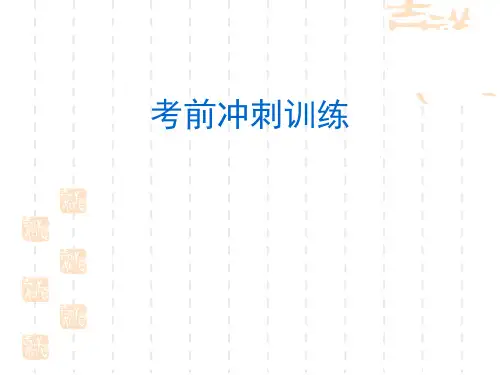 中考语文总复习基础冲刺训练课件