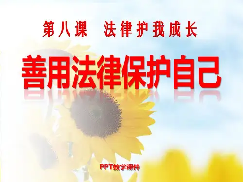 善用法律保护自己 (2)PPT课件