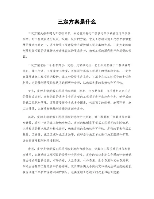 三定方案是什么