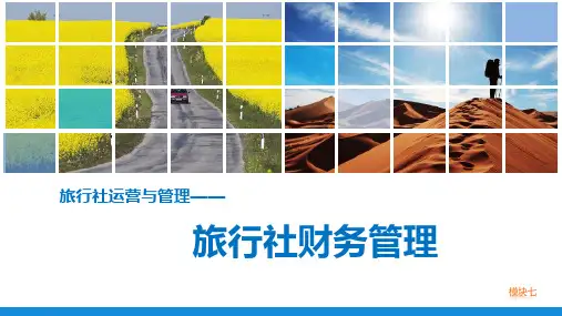 旅行社运营与管理模块七旅行社财务管理