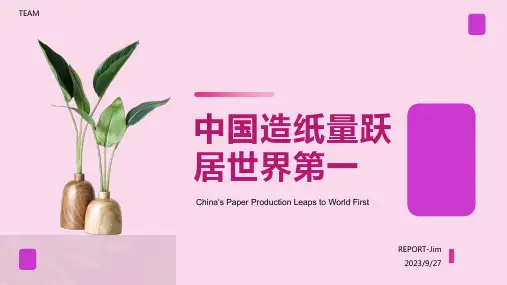 2023年中国造纸量跃居世界第一
