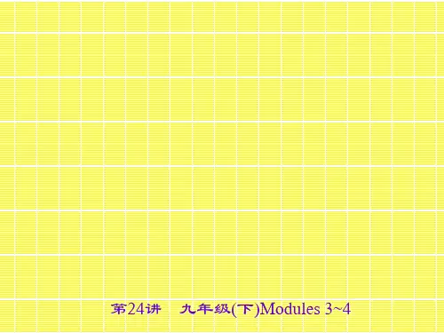 2017名师中考面对面(外研版)英语(浙江金华地区)课件第24讲九年级(下)Modules3~4