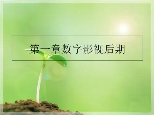 最新第一章数字影视后期精品ppt课件