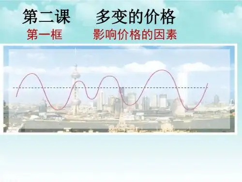 2.1影响价格的因素(共30张PPT)