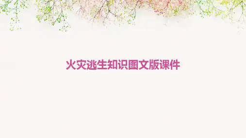 火灾逃生知识图文版课件