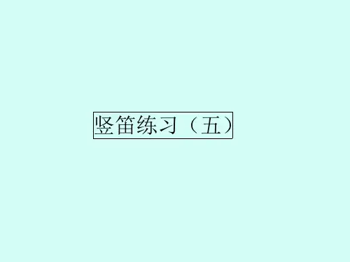 苏少版小学六年级音乐上册(简谱)竖笛练习(五)_课件1