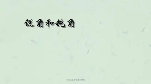 二年级数学锐角和钝角课件