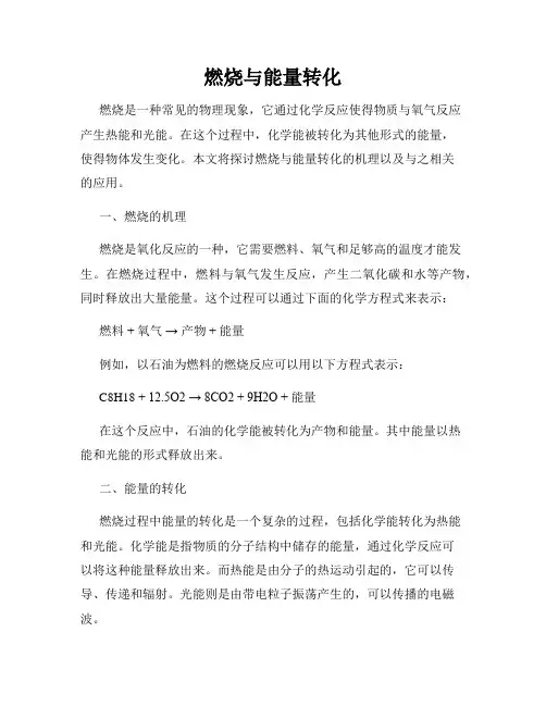 燃烧与能量转化