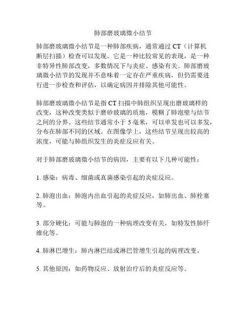 肺部磨玻璃微小结节