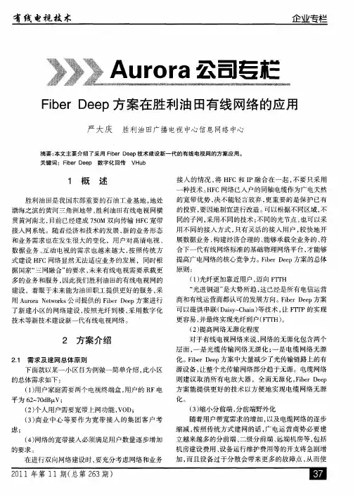 Fiber Deep方案在胜利油田有线网络的应用