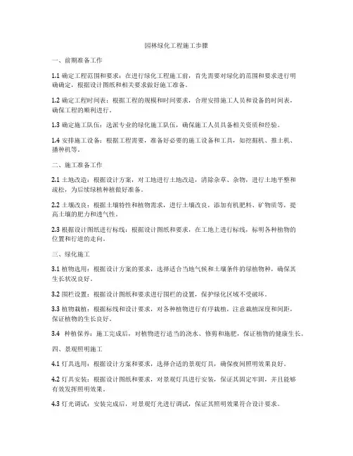 园林绿化工程施工步骤