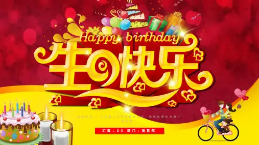 儿童成长生日快乐庆典电子相册PPT模板