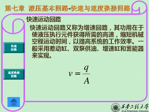 快速与速度换接回路.