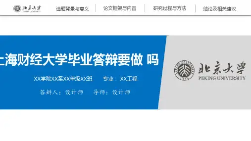上海财经大学毕业答辩要做ppt吗