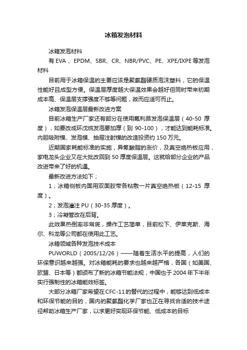 冰箱发泡材料