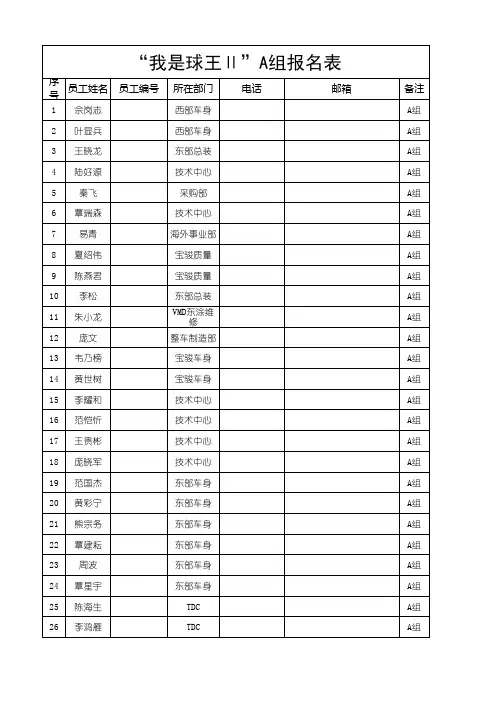 乒乓球比赛用表(报名表、赛程表、对战表)